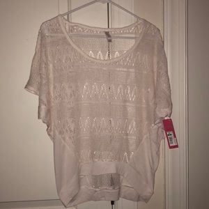 NWT Cream Lace Top